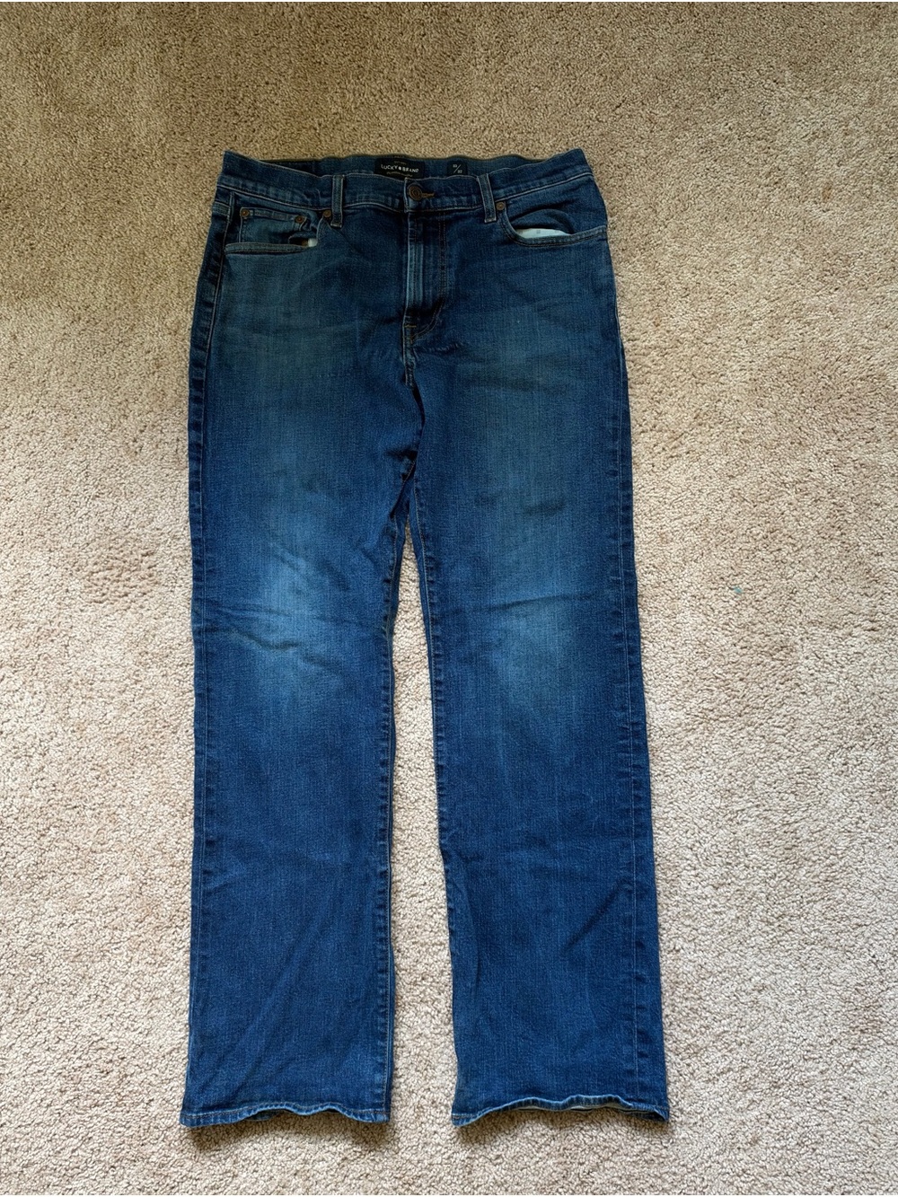 Lucky Brand Men's Straight Jeans in Dark Blue Wash